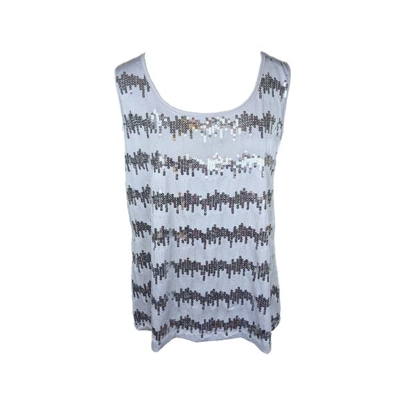 NEW Gray & Silver Sequin Top - Picture 2 of 8